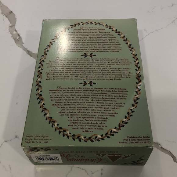 VTG Christmas by Krebs ornaments red and white set of 4 NIB - Picture 4 of 8